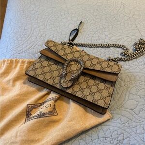 Gucci Beige and Brown Shoulder Bag